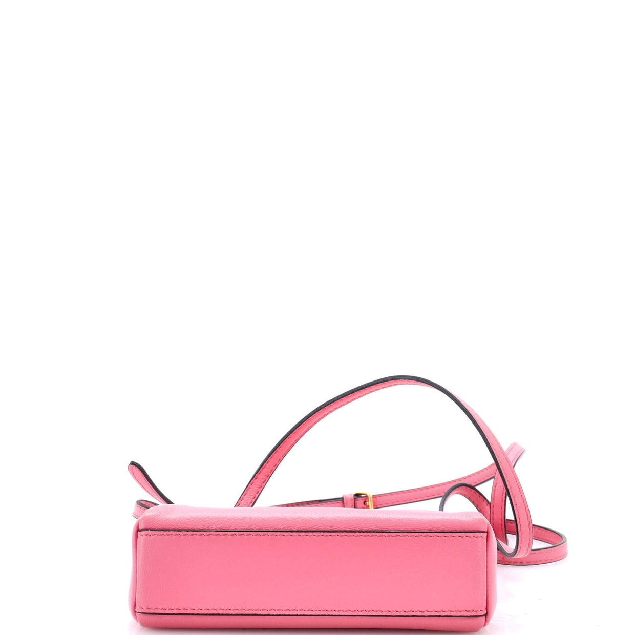 FENDI PEEKABOO 33 BAG IN LIGHT PINK CALFSKIN WITH STRAP GOLD HARDWARE