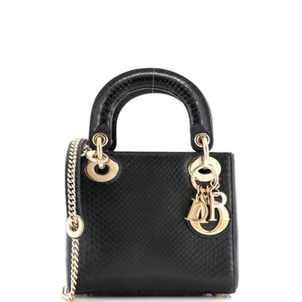 Christian Dior Lady Dior Chain Bag Python Mini