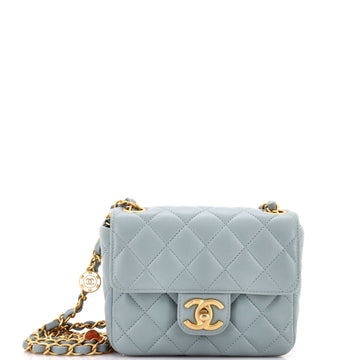 Chanel Casino Royale Charms Square Flap Bag Quilted Lambskin with Enamel Mini
