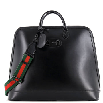 Gucci Horsebit 1955 Web Duffle Bag Leather Large