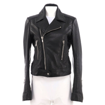 Balenciaga Women's Zipped Biker Jacket Leather