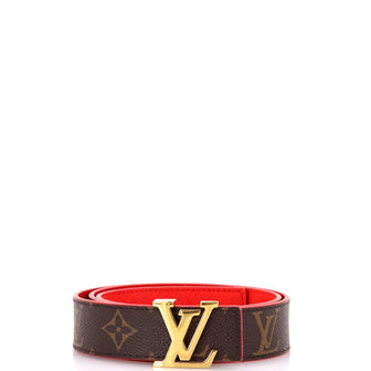 Louis Vuitton LV Initiales Reversible Belt Monogram Canvas and Leather Medium