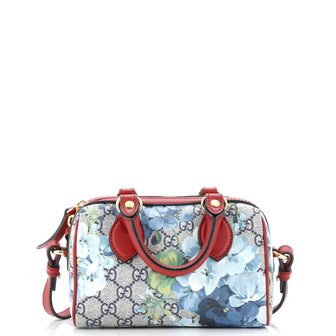 Gucci Convertible Boston Bag Blooms Print GG Coated Canvas Nano