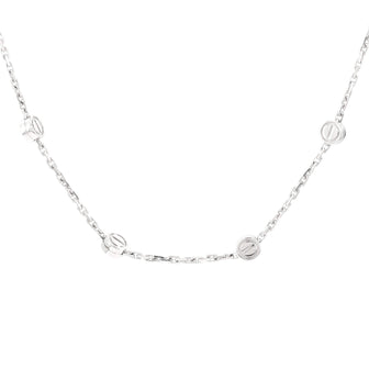 Cartier Love Station Necklace 18K White Gold