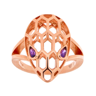 Bvlgari Serpenti Seduttori Ring 18K Rose Gold with Amethyst