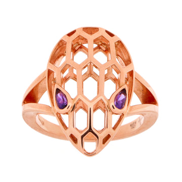 Bvlgari Serpenti Seduttori Ring 18K Rose Gold with Amethyst