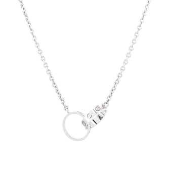Cartier Love Interlocking Necklace 18K White Gold