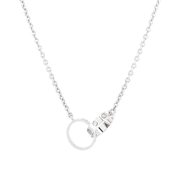 Cartier Love Interlocking Necklace 18K White Gold