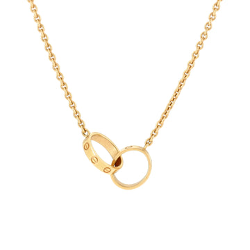 Cartier Love Interlocking Necklace 18K Yellow Gold