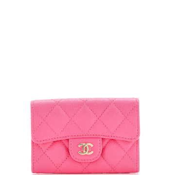 Chanel Classic Flap Card Case Quilted Caviar