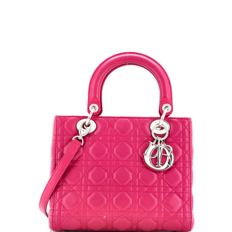 Christian Dior Lady Dior Bag Cannage Quilt Lambskin Medium