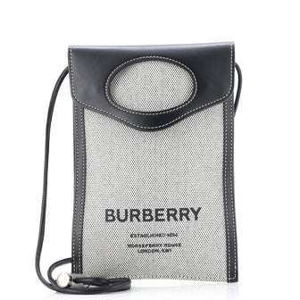 Burberry Phone Case Crossbody Canvas with Leather