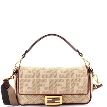 Fendi Baguette NM Bag Zucca Embroidered Canvas Medium