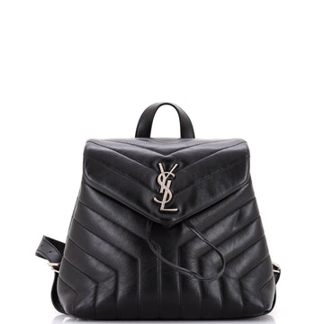 Saint Laurent LouLou Backpack Matelasse Chevron Leather Small