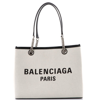 Balenciaga Duty Free Tote Printed Canvas Medium