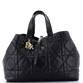 Christian Dior Toujours Tote Bag Macrocannage Quilt Calfskin Large