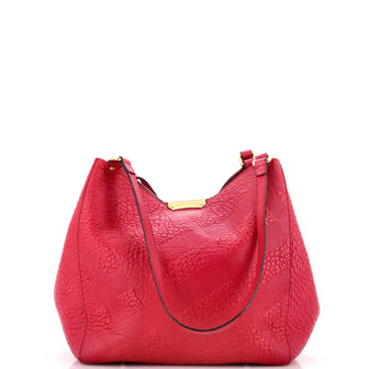 Burberry Canter Tote Check Embossed Leather Small