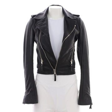 Balenciaga Women's Zipped Biker Jacket Leather