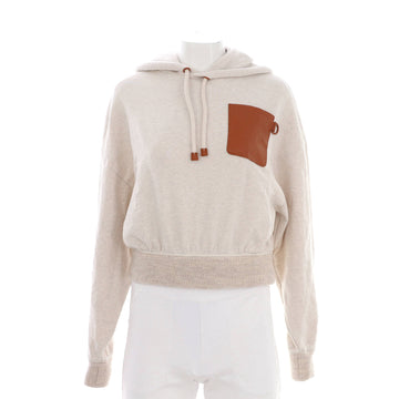 Loewe Women's Anagram Pocket Hoodie Cotton with Leather