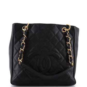 Chanel Petite Shopping Tote Quilted Caviar