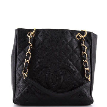 Chanel Petite Shopping Tote Quilted Caviar