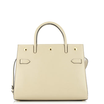 Burberry Title Two Handle Tote Leather Small