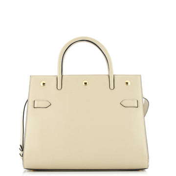 Burberry Title Two Handle Tote Leather Small