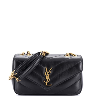 Saint Laurent Loulou NM Shoulder Bag Matelasse Chevron Leather Small