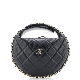 Chanel Chain Around Hobo Pouch Quilted Lambskin Mini