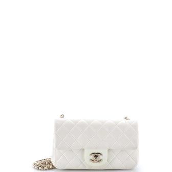 Pearl Crush Flap Bag Quilted Lambskin Mini