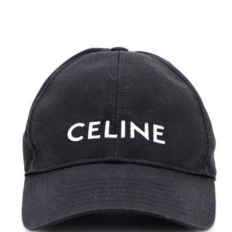 Celine Logo Baseball Cap Embroidered Canvas