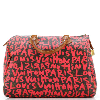 Louis Vuitton Speedy Handbag Limited Edition Monogram Graffiti 30