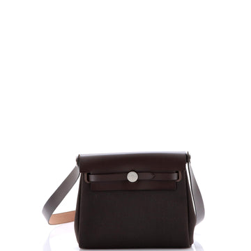 Hermes Herbag Zip Toile and Leather 20