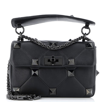 Valentino Garavani Roman Stud Flap Bag Quilted Leather Medium