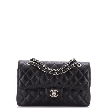 Chanel Classic Double Flap Bag Quilted Caviar Small