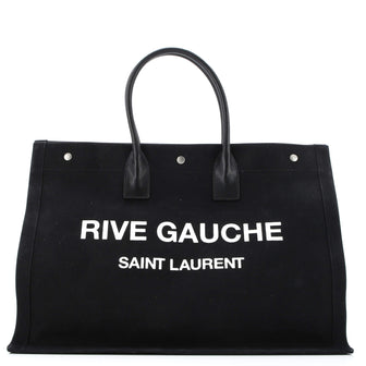 Saint Laurent Rive Gauche Shopper Tote Canvas Large