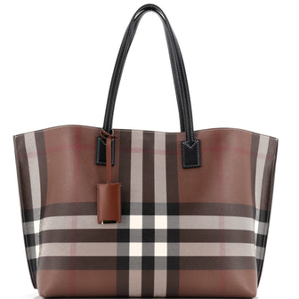 Burberry Soft Tote Check E-Canvas Medium