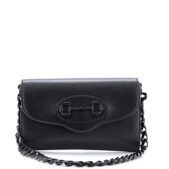 Gucci Horsebit 1955 Curved Flap Shoulder Bag Leather Mini