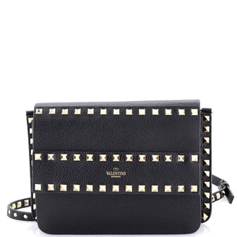 Valentino Garavani Rockstud Front Handle Flap Bag Leather Small