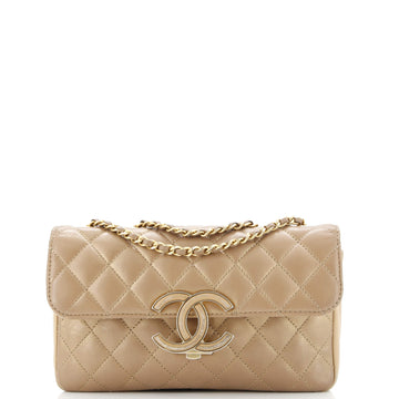 Chanel CC Chic Double Flap Bag Quilted Lambskin Small