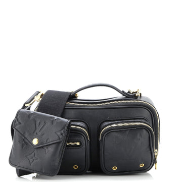 Louis Vuitton Utility Crossbody Bag Calfskin with Embossed Monogram Detail