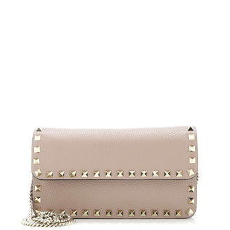 Valentino Garavani Rockstud Chain Pouch Crossbody Bag Leather