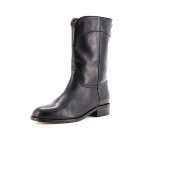 Chanel Women's CC Logo Moto Boots Leather