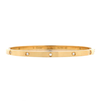 Cartier Love 10 Diamond Bracelet 18K Yellow Gold with Diamonds Small