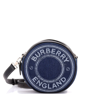 Burberry Louise Round Bag Denim with Leather
