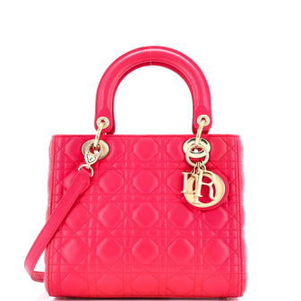 Christian Dior Lady Dior Bag Cannage Quilt Lambskin Medium