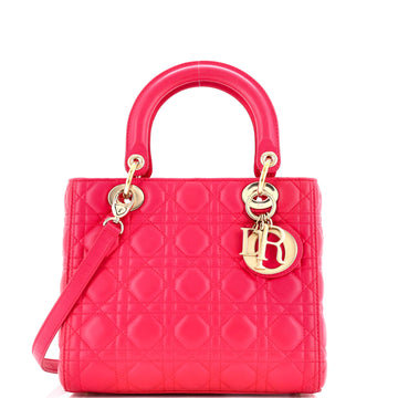 Christian Dior Lady Dior Bag Cannage Quilt Lambskin Medium