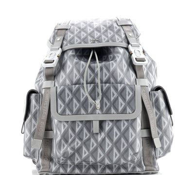 Christian Dior Hit the Road Backpack CD Diamond Coated Canvas