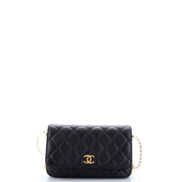 Chanel About Pearls Wallet on Chain Quilted Calfskin