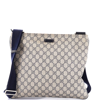 Gucci Zip Top Messenger Bag GG Coated Canvas Large